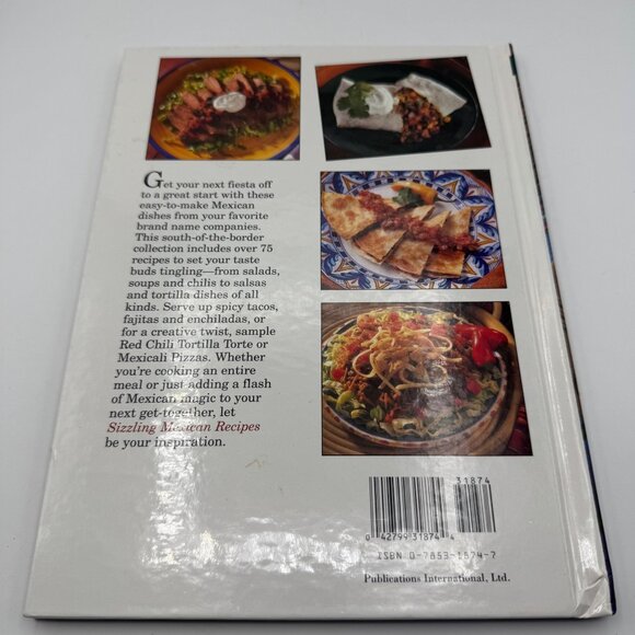 Sizzling Mexican Recipes Hardcover Cookbook By Publications International - Picture 2 of 6